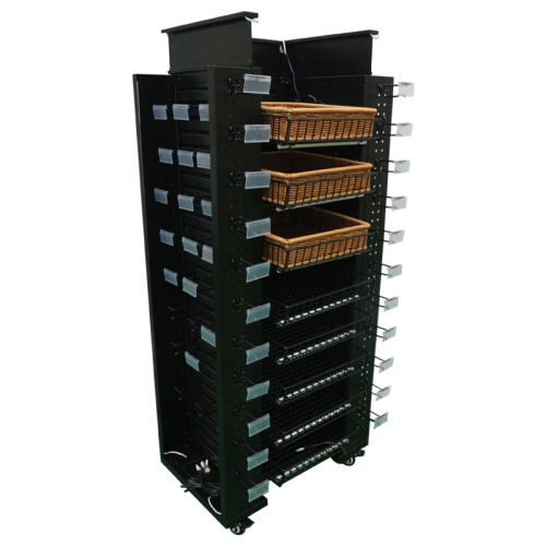 What are the characteristics of the display rack