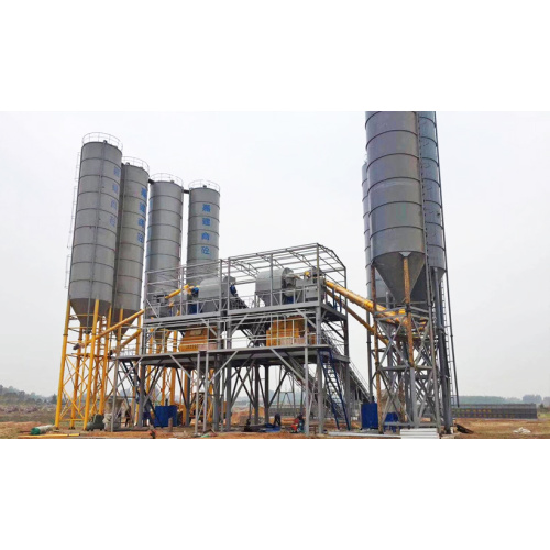 Installation of Main Parts of Concrete Mixing Plant