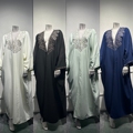 جدیدترین عمده فروشی دبی عبای مجلل لباس عید متوسط ​​زنان مسلمان تنفس زیبا باز Abaya Kimono Kaftan1