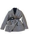 W1048 Women's Thick Plaids Tweed Woolen Winter Coat 20211