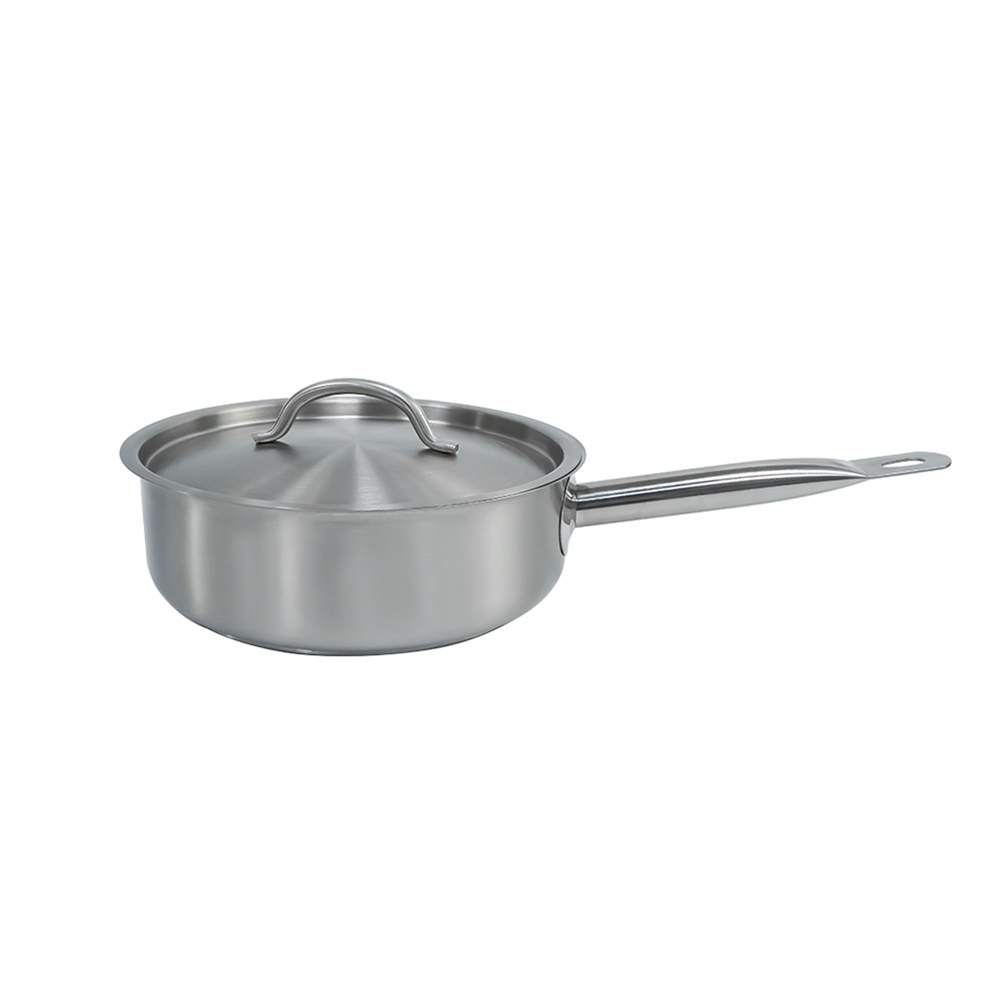 Stainless steel pot single handle cookware with lid