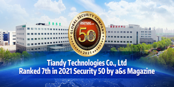 Tiandy ने A & S "2021 ग्लोबल सिक्योरिटी 50 रैंकिंग" में 7 वें स्थान पर जीत हासिल की।