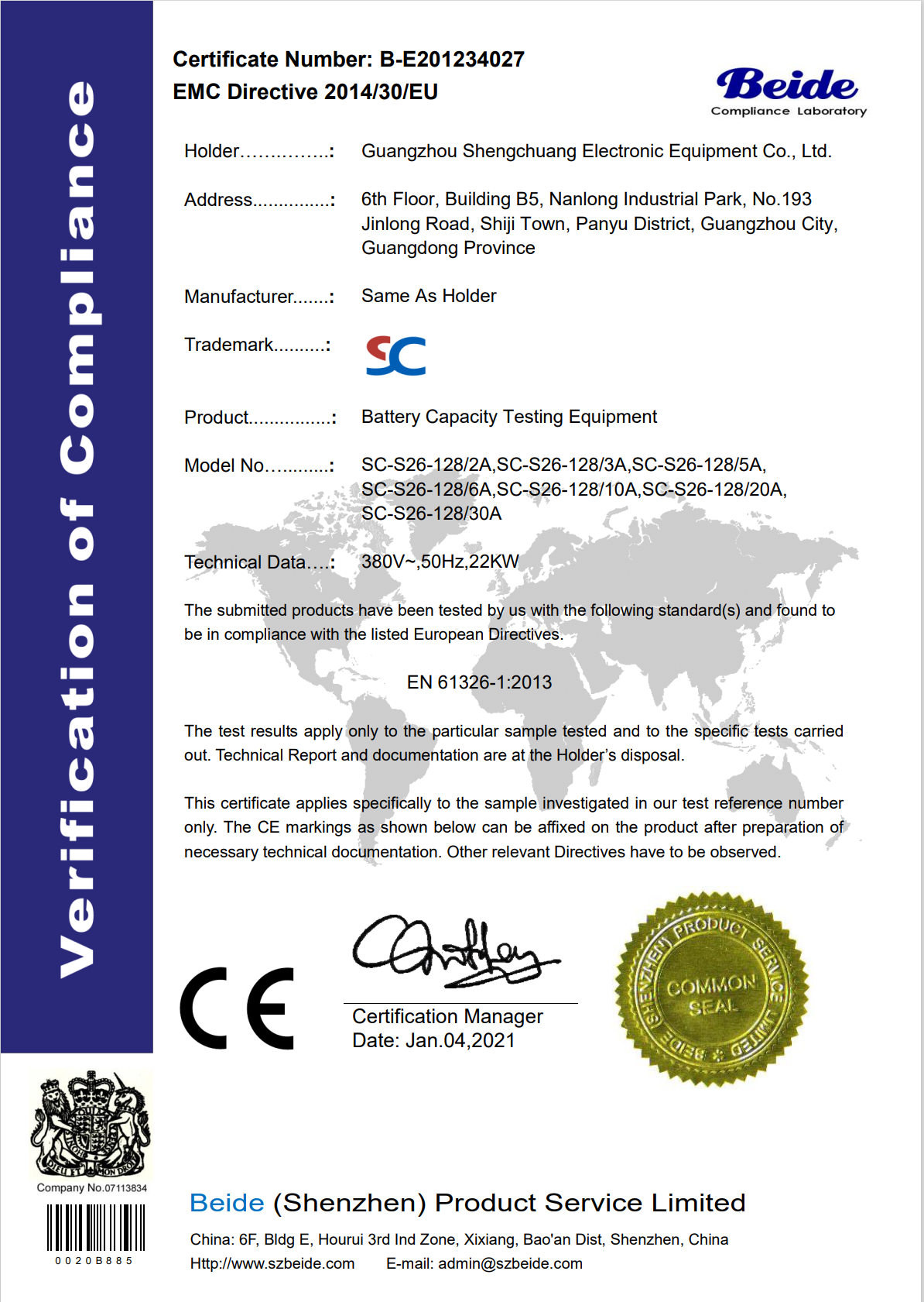 CE Certificate