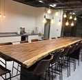 Móveis industriais Modern Live Edge Slab Solid Wood Wood Restaurant Table1