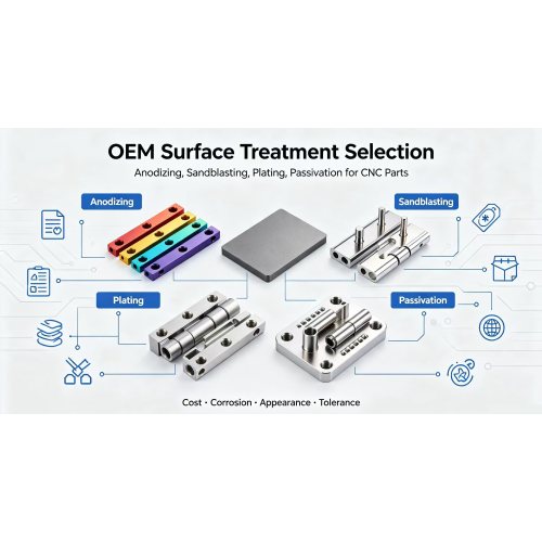Como escolher tratamentos de superfície para peças CNC? Um guia de comparação de aquisições para anodização, jato de areia, galvanoplastia e passivação