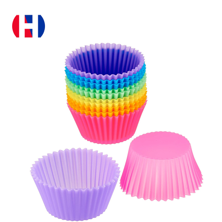 Copos de assadeira de silicone reutilizáveis, pacote de revestimentos de cupcakes de 121