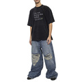 OEM Custom Streetwear Stack Denim Pants Cotton Baggy Jeans Men1