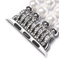 Luxury Beaded Diamond Watch Strap with Metal Adapter for Apple Watch1