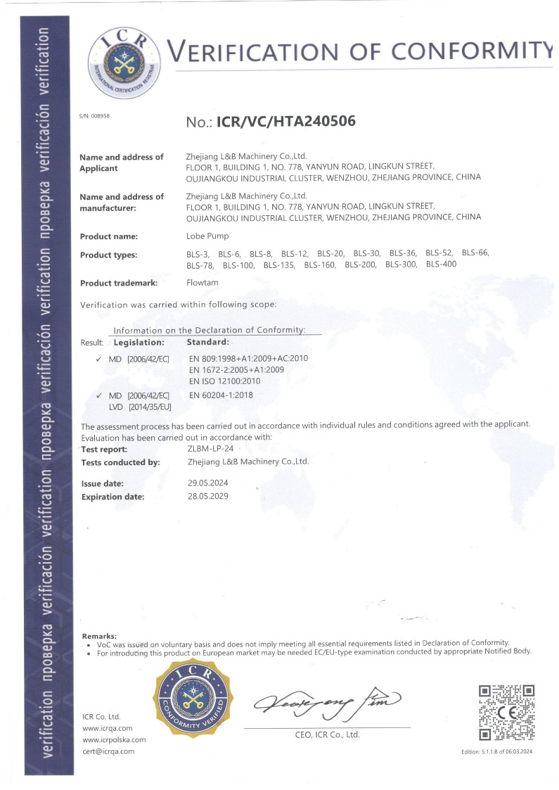 Product Certificate