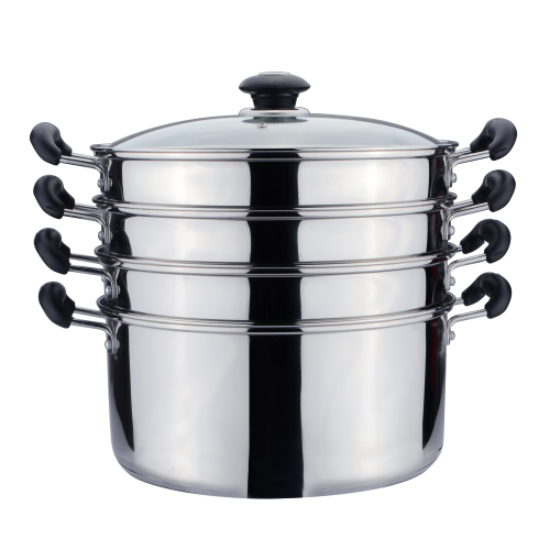 Periuk stok makanan keluli tahan karat dengan Steamer Grid-Kitchen Cookware Marvels