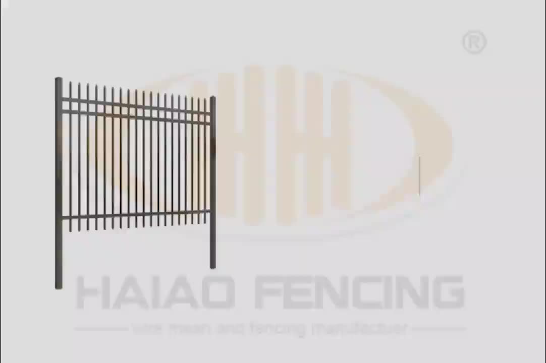 HAIAO FACTORY Supply Metal Garden Hiasan Piket Piket Piket Murah Digunakan Panel Pagar Besi Tempah1