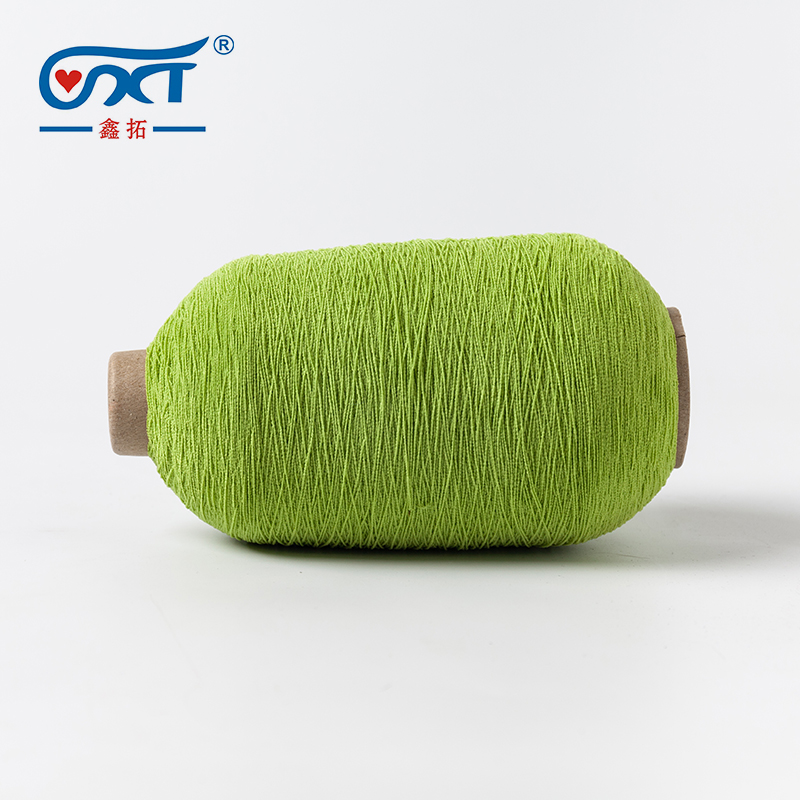 Green 90/75 rubber yarn good elastic sock yarn #90 polyester rubber covered yarn for knitting