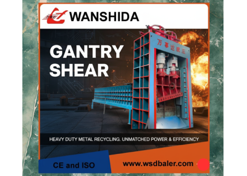 Wanshida lança cisalhamento de metal hidráulico de pórtica de próxima geração para processamento de sucata pesado