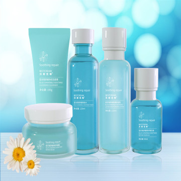 blue chamomile moisturizing soothing skincare kit