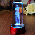 3D Laser Engraved K9 Crystal Trophies - Custom Cheerleaders Crystal Block Trophy1