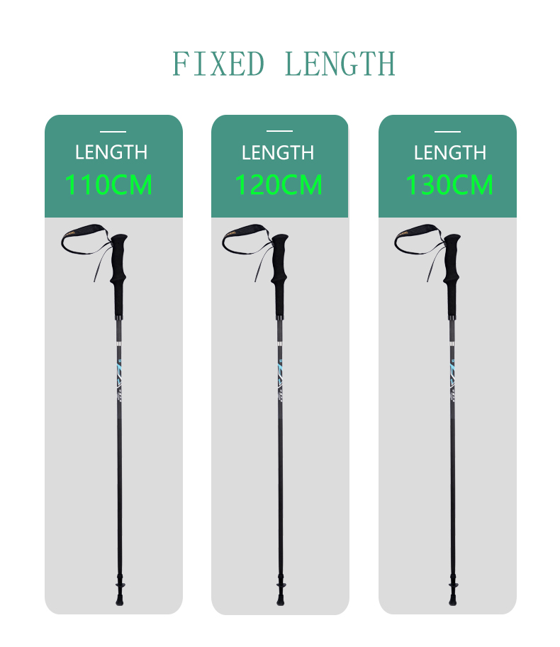 Ultra Light 4-Section Folding Carbon Fiber Trekking Pole Hiking Camping Stick