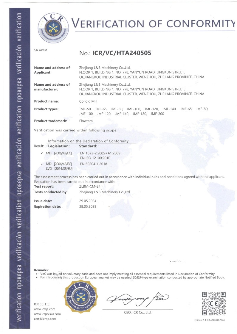 Product Certificate
