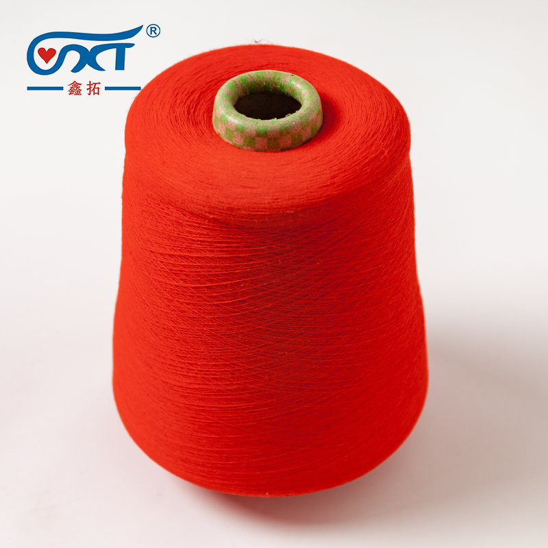 Raw red 100% Cotton Yarn Dyed Combed Cotton Skin-friendly