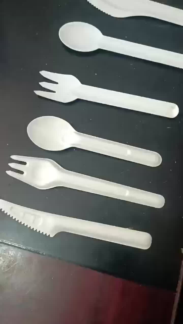 Fork e colher descartáveis