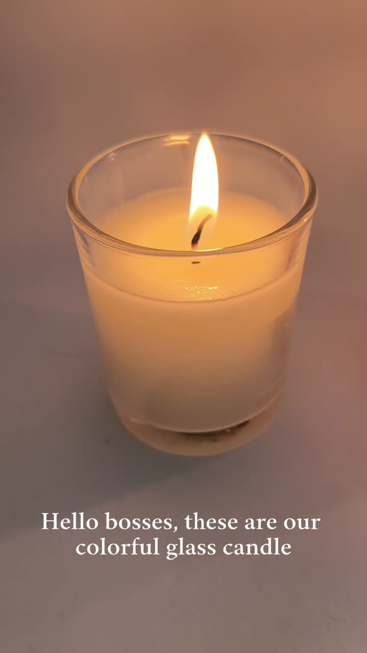 colorful mini glass candle