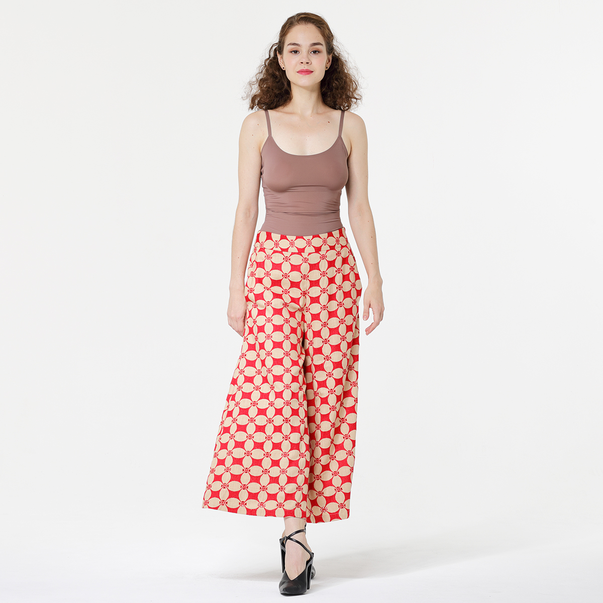 Embroidery Women's wide-leg pants Embroidery Women's wide-leg pants