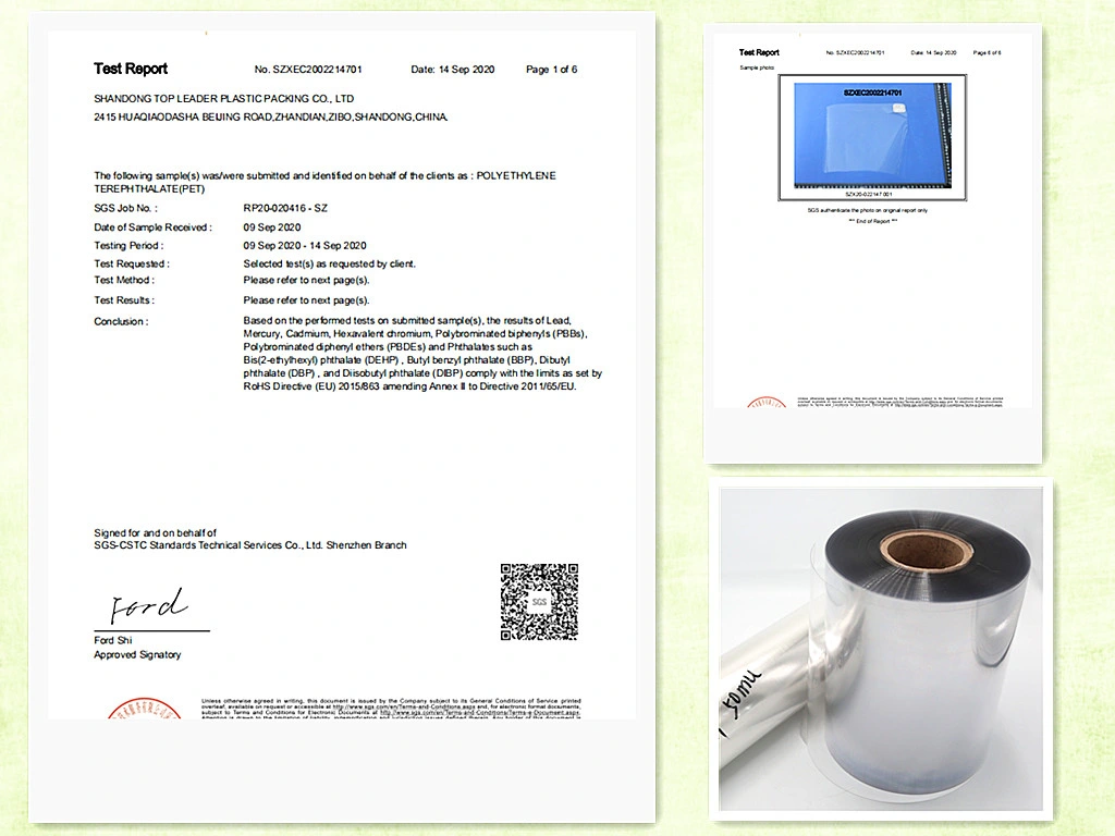 Polymerfilms - Pet Film APET Film Amorphous-Polyethylene Terephthalate