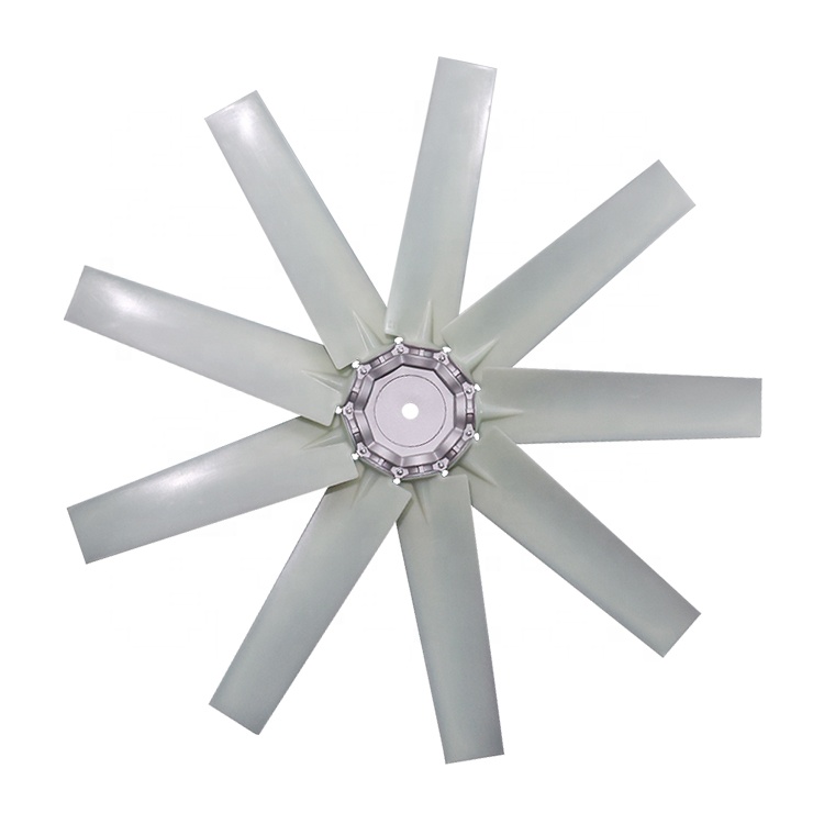 accesorios de ventilador 9 Nylon Industrial Axial Fan Blade Impulsor de enfriamiento de calentadores de planta de carbón