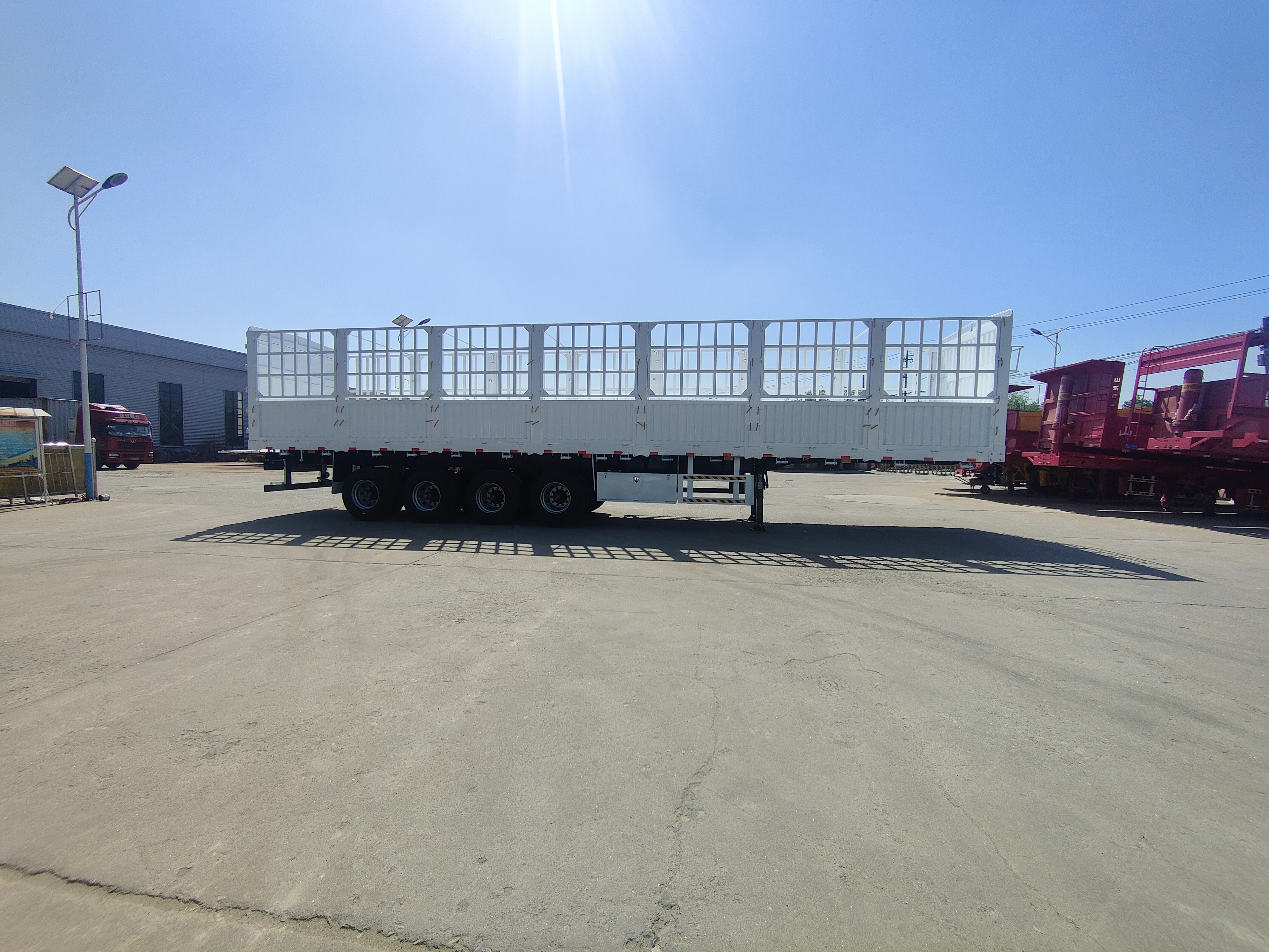 4 axles fence semi trailer