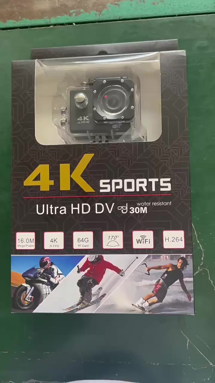 Con control remoto de 4K amplio ángulo 170 grados 16MP Wifi Sport Action Camera de 30 m Cámaras deportivas de videocomisión impermeables bajo el agua1