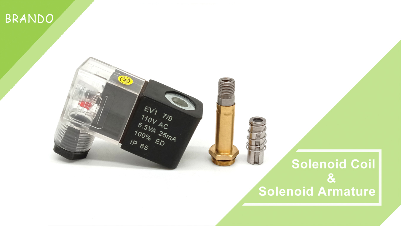 EVI 7/9 Solenoid Valve Coil With 3 Way Normally Closed Armature Plunger