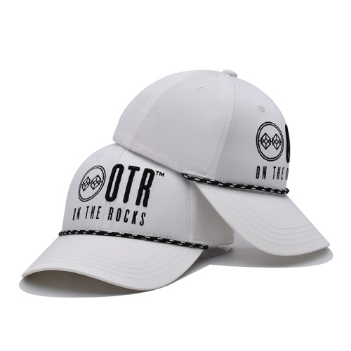 Nieuw design witte sport honkbalpetten met touw