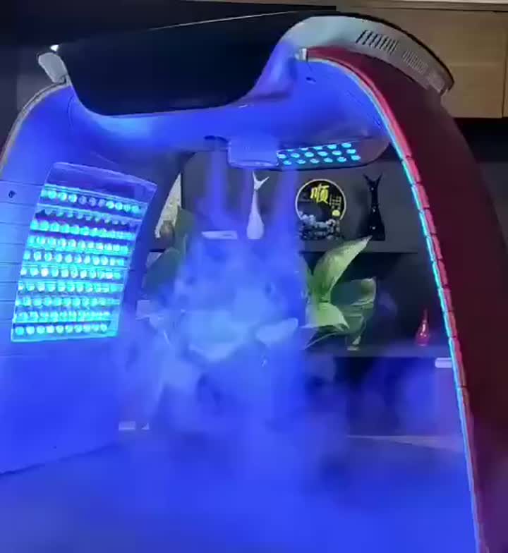 LED hot cold steamer machine (blue light) 