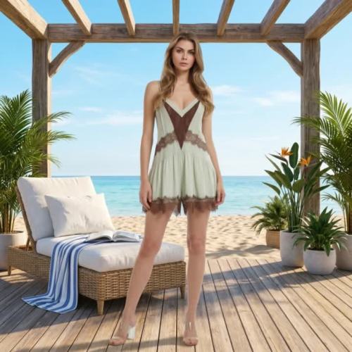 Fließendes Kleid mit Spitzeneinsatz – femininer Fall