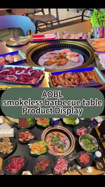 KL-350B  Commercial smokeless barbecue table