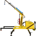 1 Ton Hydraulic Floor Crane: Portable Warehouse Mobile Crane with Telescopic Arm1