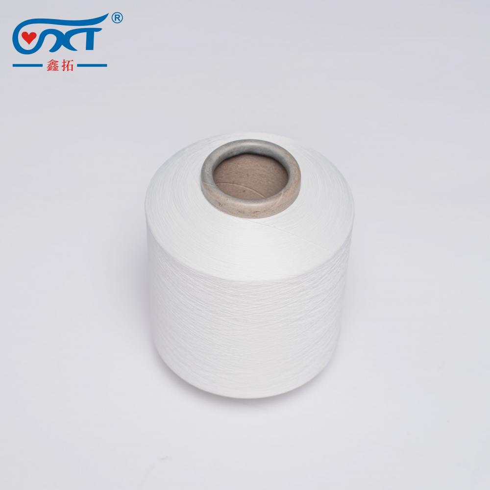 Spandex covered yarn white 30/100 polyester yarn covered spandex yarn SCY