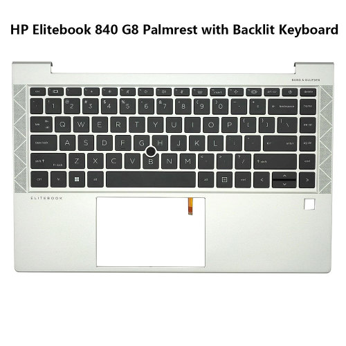 Parte de reemplazo para HP EliteBook 840 G8 Palmrest con teclado de retroiluminación de diseño estadounidense