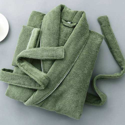 100% cotton terry bathrobe waffle bathrobe with binding