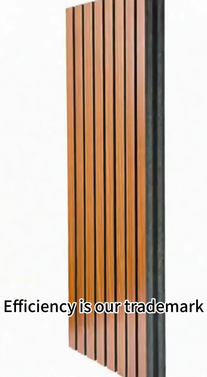 Os painéis acústicos ranhurados TianGe são projetados com precisão para oferecer absorção sonora excepcional e estética refinada para interiores modernos