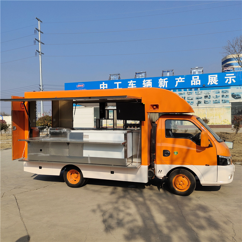 کامیون غذای سرخ شده نوشیدنی سرد خیابانی