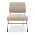 Luxury Taupe Boucle & Black Upholstered Holly Accent Chair1