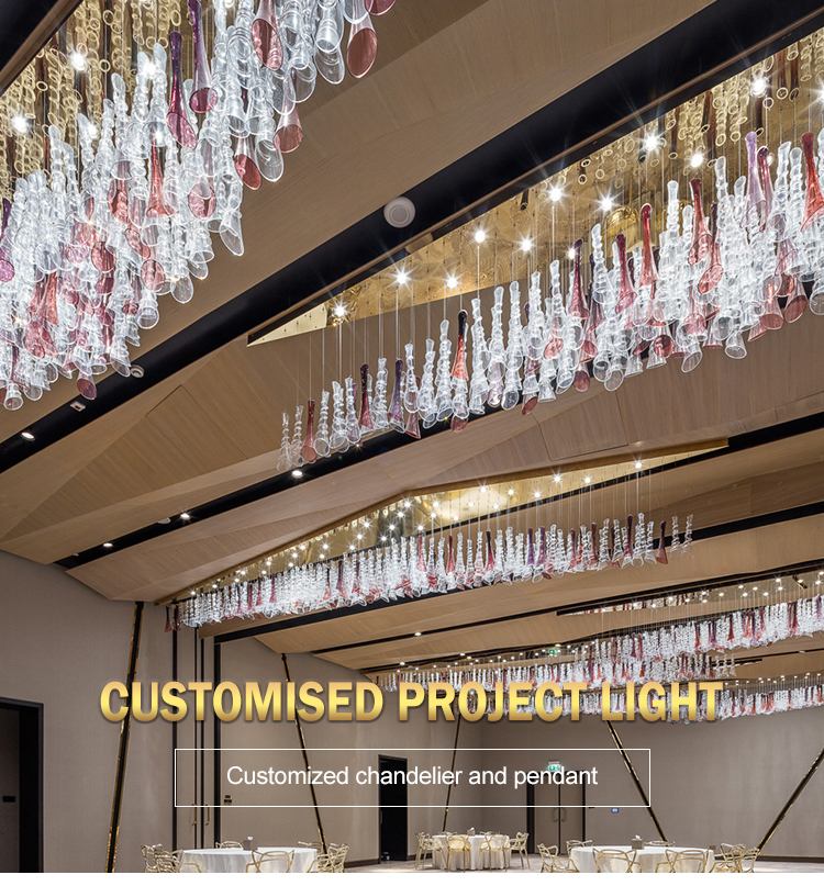 Éclairage de décoration contemporain en gros lustre personnalisé lustre moderne de luxe