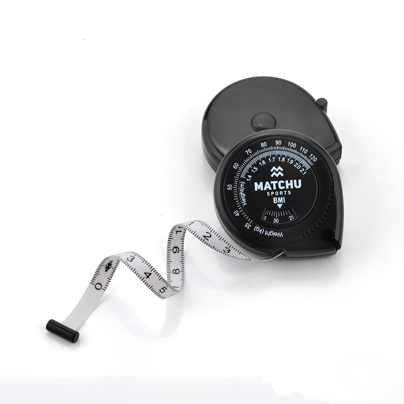 شريط قياس مؤشر كتلة الجسم من البلاستيك الأسود الجديد ، آلة حاسبة لعجلة BMI ، آلة حاسبة لفقدان الوزن