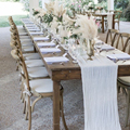 Móveis comerciais de atacado Retângulo da natureza Wood Dobring Hotel Banquet Wooden Wedding Outdoor Table1