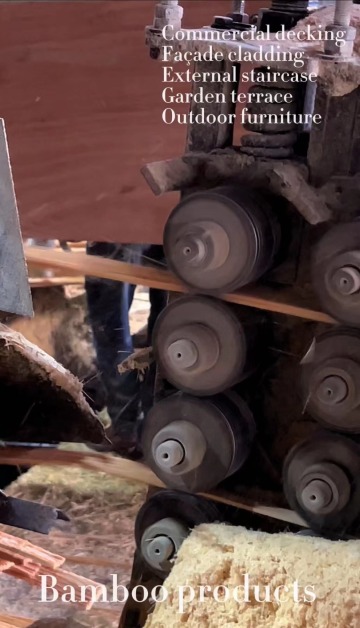 Raw material processing of bamboo products