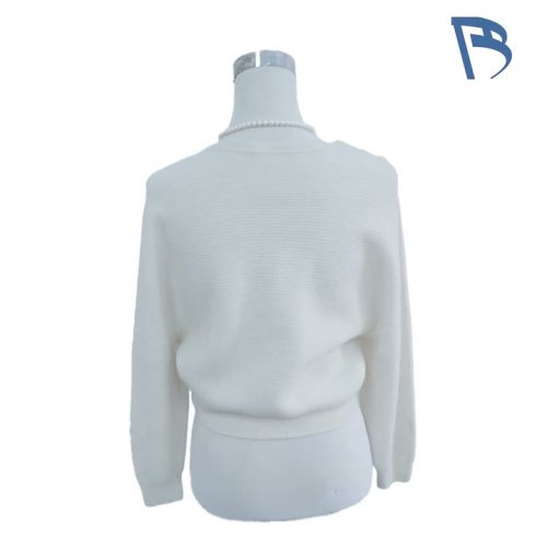 Белый вязаный кардиган