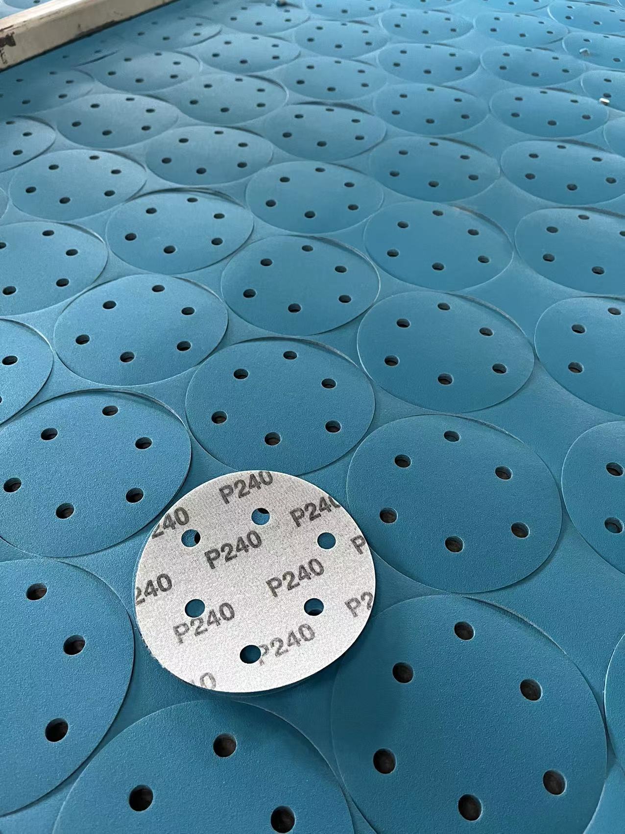 Blue film sand disc