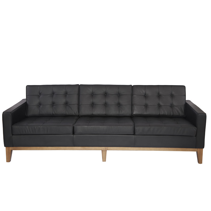 Classic Knoll Leather Sofa