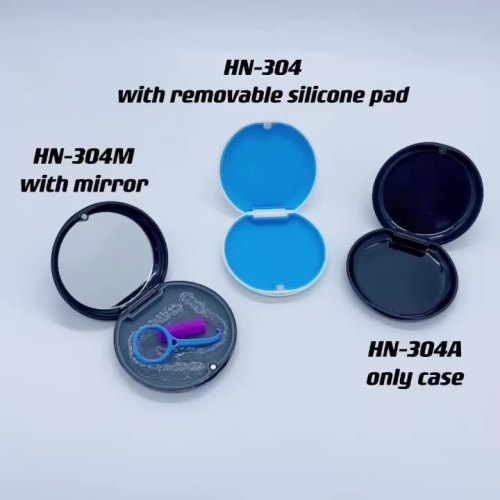 New Arrival HN-304 Customized Logo Printing Aligner Box with Silicone Rubber Cushion with Magnet Closure Design1