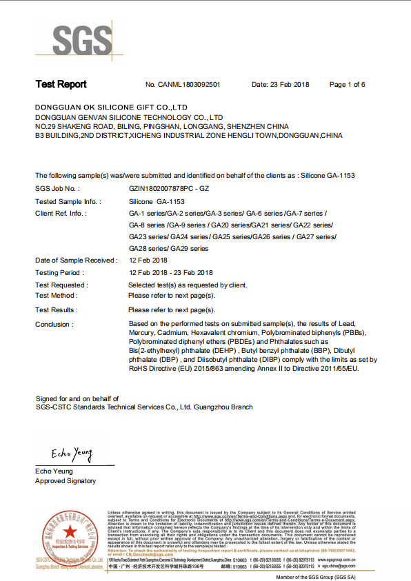 RoHs test report